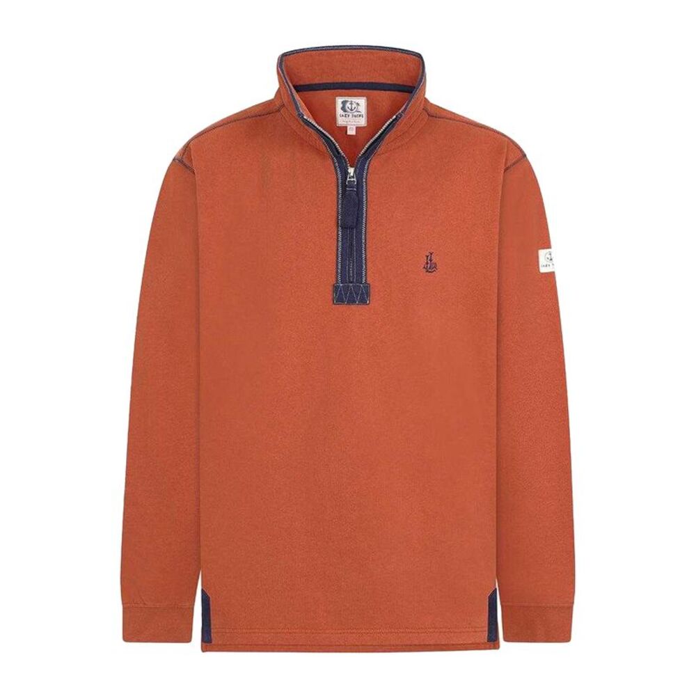 Lazy Jacks Mens Quarter Zip Sweatshirt / Orange